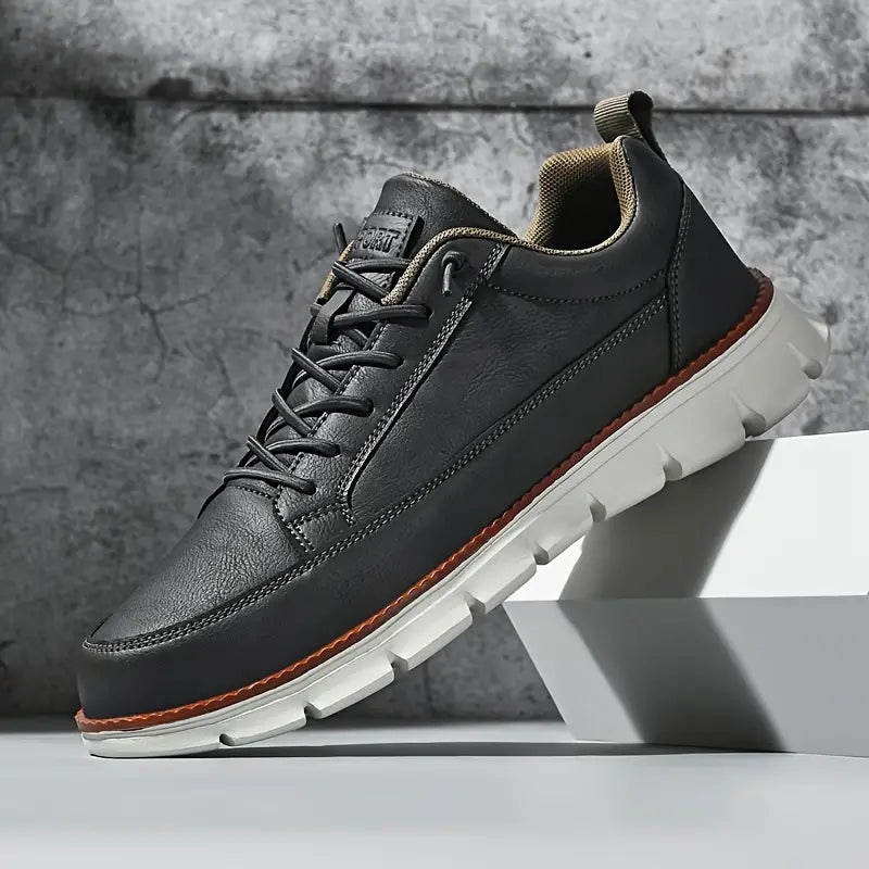Men's Leather Support Sneakers
