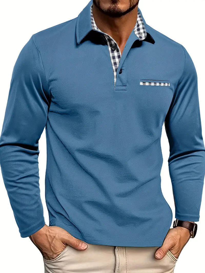 Men's Long Sleeve Summer Polo Shirt