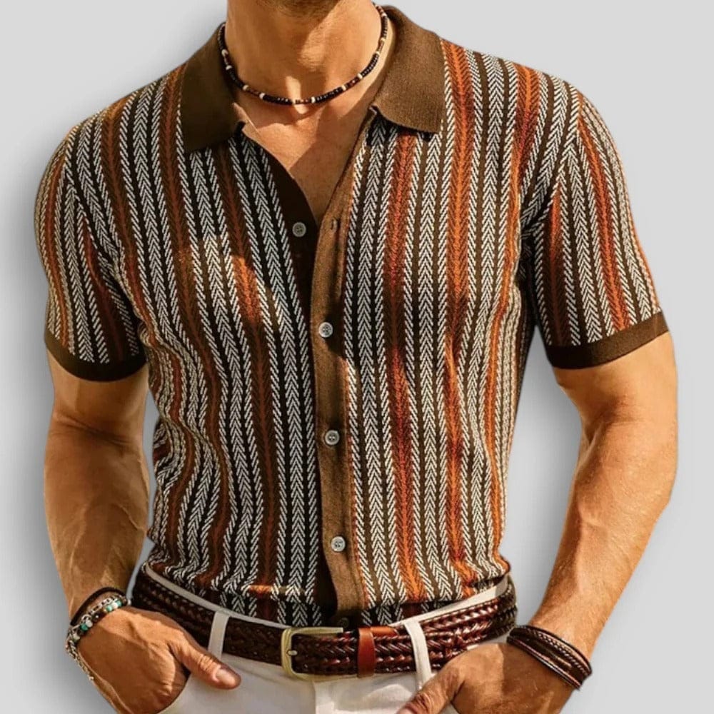 Men's Chevron Knit Polo