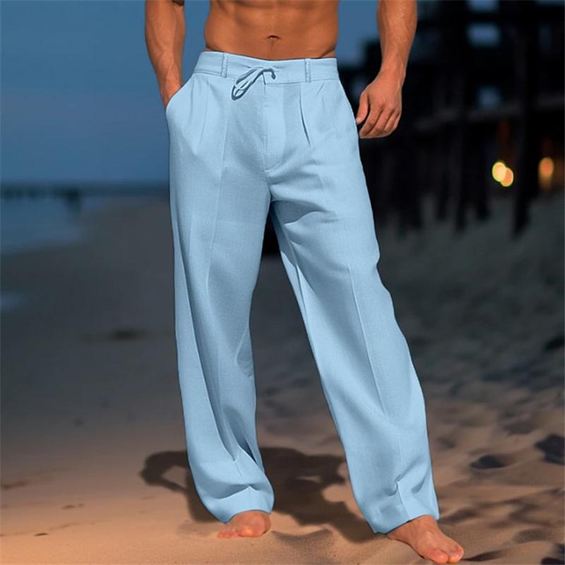 Men's Solid Linen Pants